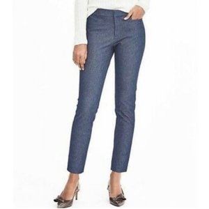 BANANA REPUBLIC Navy Textured Sloan Slim Trousers